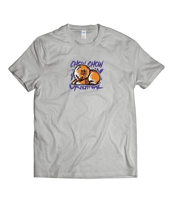 鬆獅犬橫躺-T-shirt 白/黑/灰/藏青