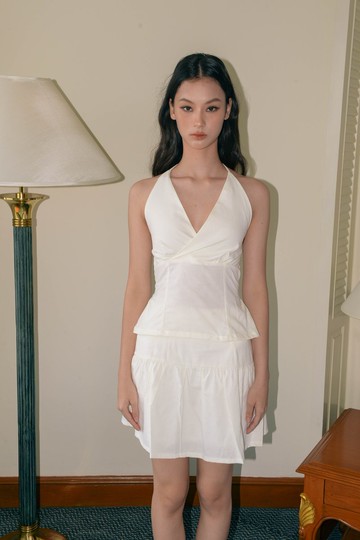 Ruby 露背綁脖鬆緊設計背心 - Highestjump