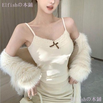【帶胸墊】辣妹蕾絲花邊吊帶背心 短版背心 純欲風 甜美風 Bra Top 無袖背心 小可愛 外穿 內搭 小背心 女裝 夏