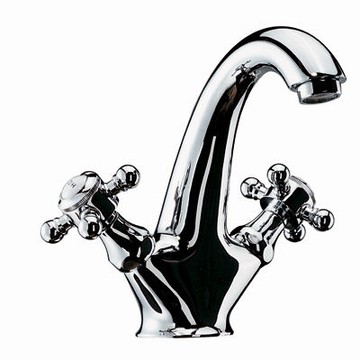 【麗室衛浴】國產精品檯面龍頭 單孔雙槍面盆龍頭 11611