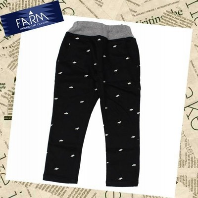 パンツ ファーム FARM 男の子 90cm 100cm 110cm 120cm 130cm 140cm バット柄ツイルテーパードパンツ