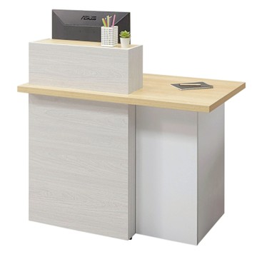 文創集 舒美爾3.7尺開門三抽櫃檯桌/收納櫃(二色可選)-112x68x105cm免組