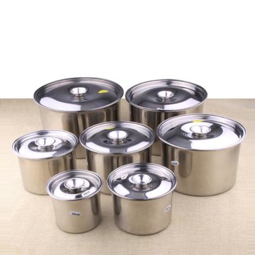 直身打蛋盆帶蓋燉湯盅不銹鋼