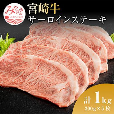 ふるさと納税 宮崎市 宮崎牛サーロインステーキ　約1kg