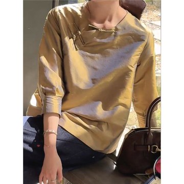 新中式國風唐裝長袖襯衫女早秋2025新款獨特別致高端宋錦短款上衣