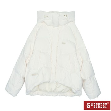 女裝 羽絨外套 寬版 拉克蘭 寬袖 米白 (510609) 【5th STREET】【APP下單天天10%回饋】 最高折426
