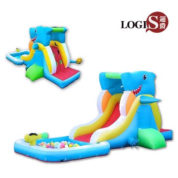 LOGIS邏爵-充氣小鯊魚 彈跳床 戲水池 泳池 【POOL-6】