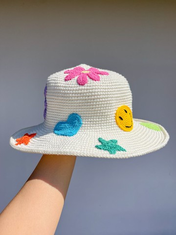 遮陽帽, 綜合節日漁夫帽, 手工鉤針, 遮陽帽, 寬帽簷