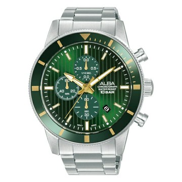 ALBA VD57-X217G(AM3953X1)綠系大錶徑線性質感男錶45mm｜樂天全館特惠中★指定刷卡回饋10%