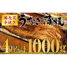 九州産　備長炭手焼　うなぎ蒲焼　4尾(1000g)1746