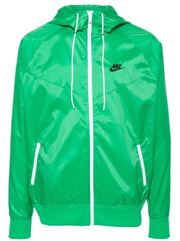 Nike - logo-embroidered hooded jacket - men - Polyester/Polyester - S - Green