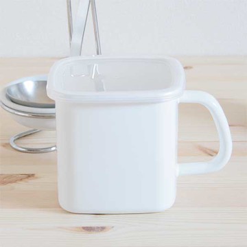 野田琺瑯 手持方型保存盒 保鮮盒 密封盒 儲存盒 收納盒 附透明蓋 L 日本製＊夏日微風＊