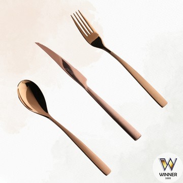 王樣法國鍍鈦餐具系列【Winner】餐叉 茶匙 王樣餐具 304餐具 304餐匙 304 鍍鈦餐具 餐具 牛排刀 餐匙