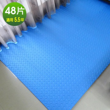 【Abuns】 居家風鐵板紋大巧拼地墊-附收邊條-4色(48片裝/適用5.5坪)