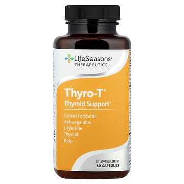 LifeSeasons, Thyro-T,，甲狀腺幫助，60 粒素食膠囊