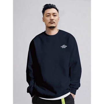 2025秋冬新款衛衣男潮牌圓領男士休閑上衣美式加絨簡約百搭情侶裝