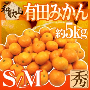 和歌山産 ”有田みかん” 秀品 S Mサイズ 約5kg ありだみかん 送料無料