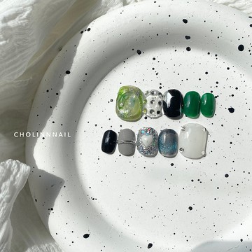 R04迪斯可漩渦- 客製化手作穿戴美甲片