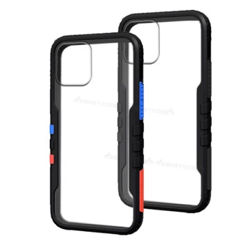 TGViS 極勁2代 iPhone 12 / 12 Pro 6.1吋 共用 個性撞色防摔手機殼 保護殼 (旋風黑)