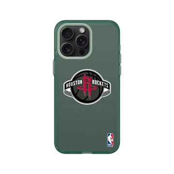 iPhone 15 Pro Max Clear 憂墨綠 - NBA - Logo-休士頓火箭 Houston Rockets