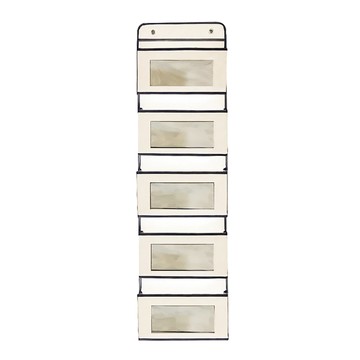 門後5層收納掛袋  118 x 32 x 9.5cm  米色