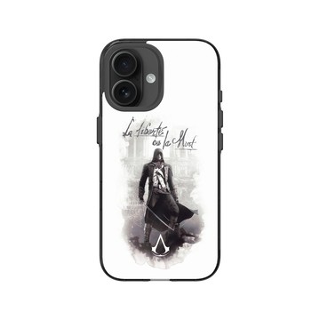 iPhone 16 Clear (相機按鈕) 酷墨灰 - Assassin's Creed - La liberté ou la mort