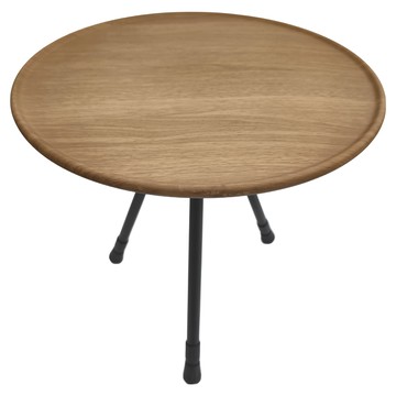 西格傢飾 戶外露營鋁合金伸縮桌腳摺疊圓桌 兩檔調節 隨意伸縮  展開35.5~56.5cm x 37cm 收納38 x 2cm  木紋