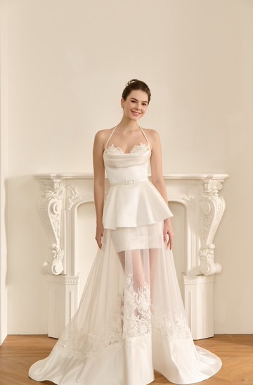 Aymeli 兩件式雙層裙擺輕婚紗