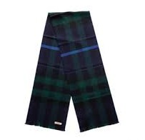 Burberry 博柏利 海军蓝格子围巾