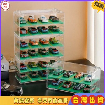 優選🏆透明展示盒 玩具車收納 多美卡 車庫 模型 場景 1:64仿真汽車模型 停車場