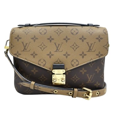 LOUIS VUITTON LV 路易威登 棕色 原花帆布 Pochette Metis 兩用包 M44876 【二手名牌BRAND OFF】