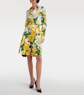 Dolce & Gabbana Floral cotton-blend poplin shirt