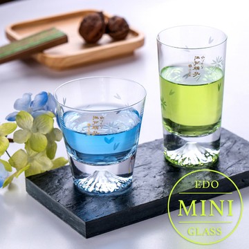 【任2件95折】現貨 MINI迷你版! 田島硝子 富士山杯 迷你櫻花款 威士忌杯+高杯啤酒杯2入組 酒杯 玻璃杯 隨飲料變色 日本原裝 最佳禮物 伴手禮推薦 TG20-015-MRS+TG20-015-MTS 熱賣中!