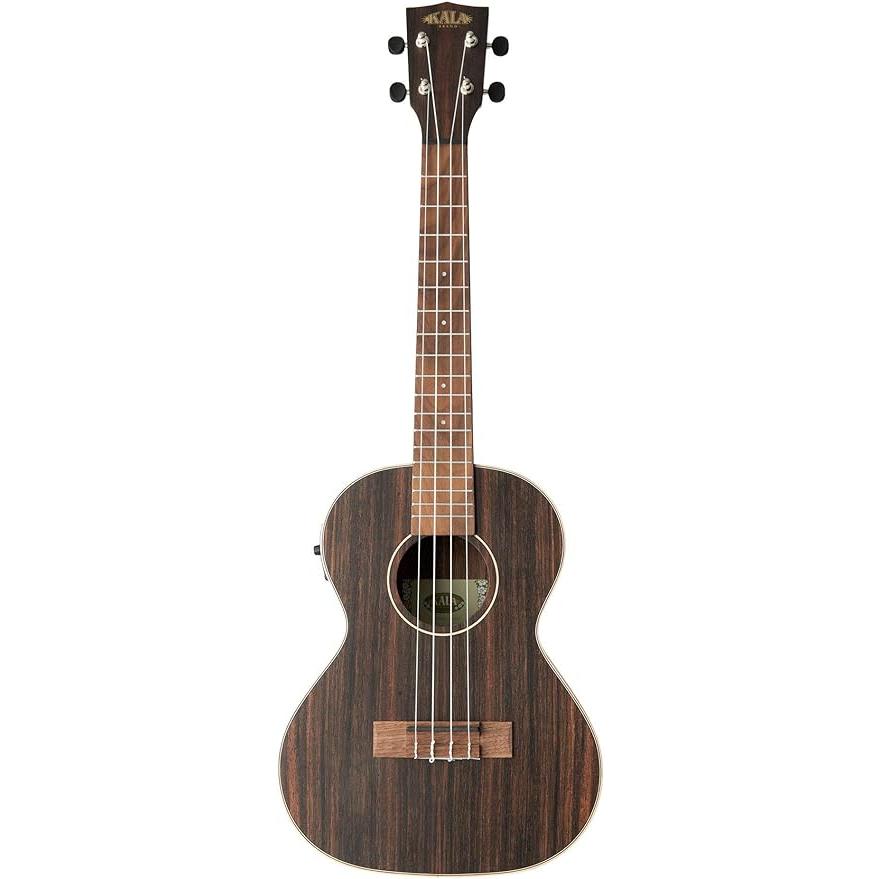 Kala KA-EBY-TE Striped Ebony Series Tenor A E Ukulele w Tuner