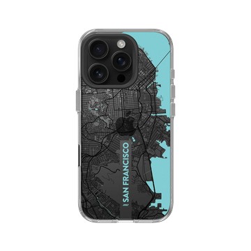 iPhone 16 Pro Clear Case（相機按鈕） 透明 - JOCR - San Francisco (Black Logo)