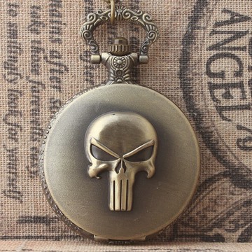 熱銷新款骷髏頭懷表男女學生石英羅馬數字掛表懷表個性生日禮物表