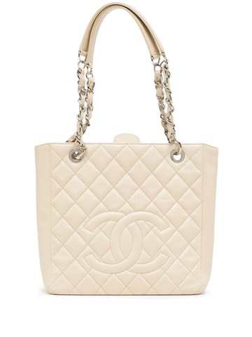 CHANEL Pre-Owned - 2010 Petite Shopping Tote bag - women - Caviar Leather - One Size - White