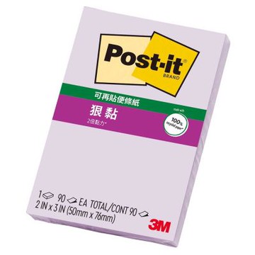 3M 狠黏 便利貼 淺紫 76x50mm /個 656-1SSOF
