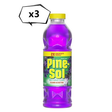 【美國 Pine-Sol】2X萬用清潔劑(薰衣草香709ml)*3