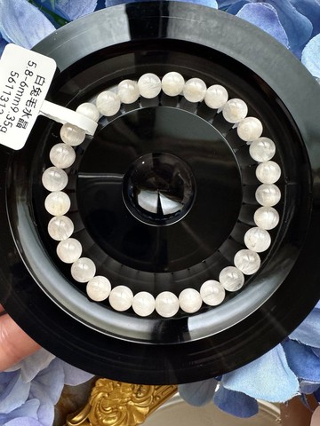 小資本拉絲貓眼白兔毛水晶5.8-6mm9.35g淨負能避邪快樂能量