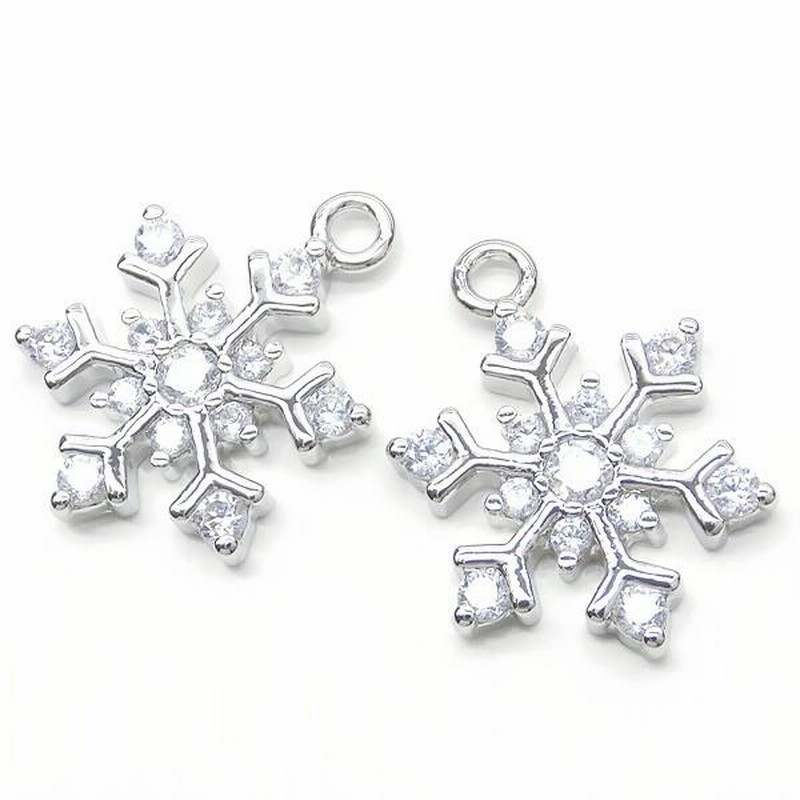 アクセサリー Snow 雪の結晶パーツ 1個入 Cubic snow crystal スノークリスタル