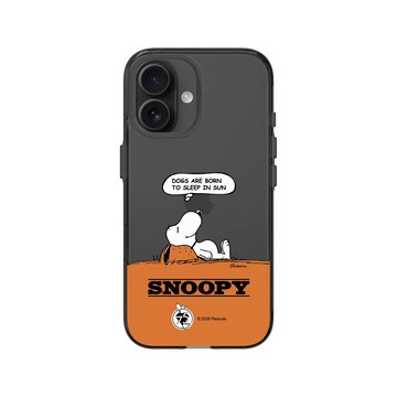 iPhone 16 Clear (相機按鈕) 酷墨灰 - 史努比 Snoopy 75th Anniversary - 75週年-休息一下