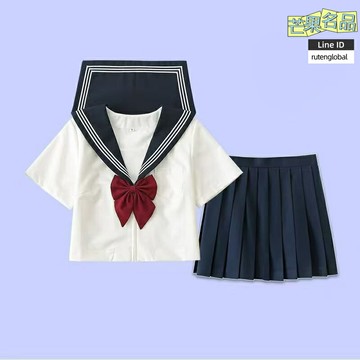 【正統日系】JK制服套裝 水手服 百褶裙 學院風 學生裝 不良風 三本線 短裙套裝 日式校供感 少女寫真拍照