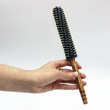 臺灣熱賣捲髮梳子豬鬃毛波浪美髮滾梳加長造型蓬鬆劉海理髮店髮型師專用DJI