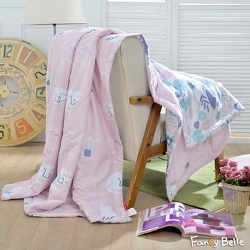 【Great Living格蕾寢飾】義大利Fancy Belle 貓貓綺夢 純棉抗菌涼被 5x6.5尺