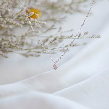 美好繁花純銀項鍊_甜美粉 | 輕珠寶 | 925純銀。精緻。百搭
