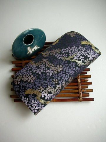 京西陣金襴錦織【枝櫻】-長夾/皮夾/零錢包/禮物