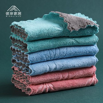 洗碗布抹布家用廚房百潔布去油加厚吸水家務清潔懶人無痕擦桌毛巾