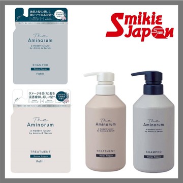 【日本直購】熊野Aminolum 洗髮乳400ml 護髮乳400ml 洗髮乳補充液350ml 護髮乳補充液350ml