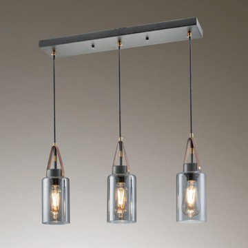 電鍍煙灰色玻璃造型吊燈 F85-09-K3297